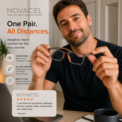 Novacel™ Adaptive Focus Glasses + Premium Gift [Dual Vision Tech]