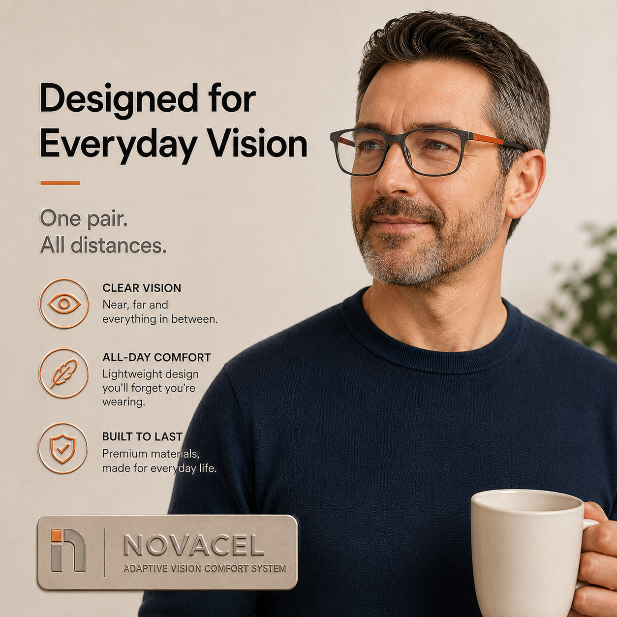 Novacel™ Adaptive Focus Glasses + Premium Gift [Dual Vision Tech]
