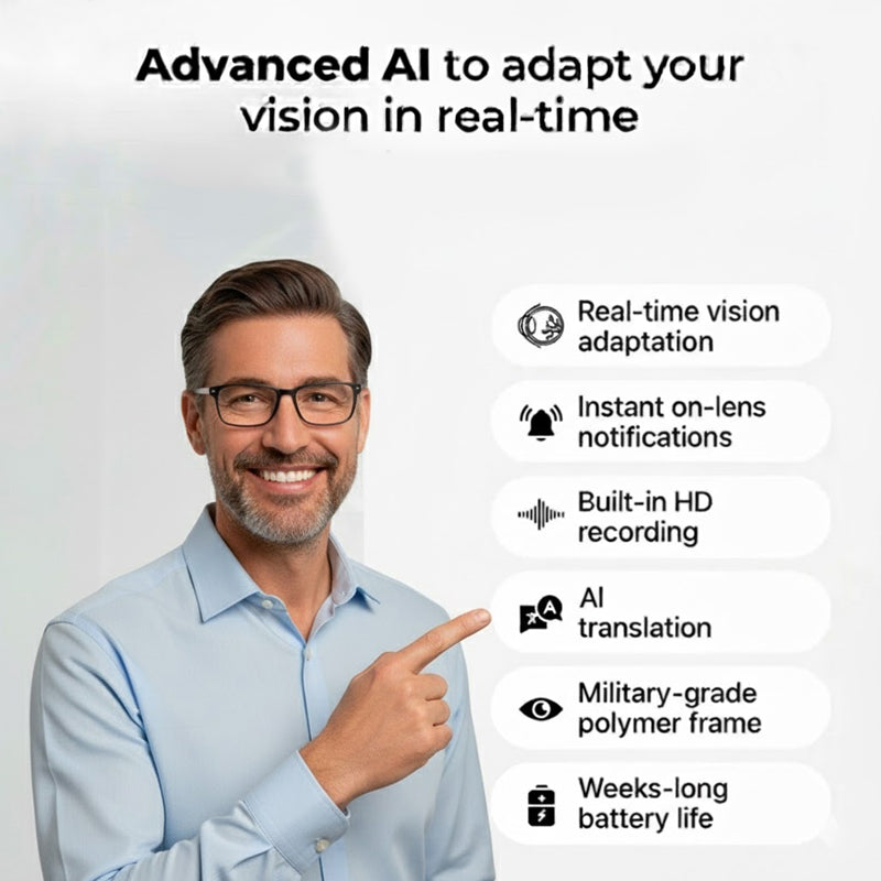 SmartVision NovaCel™ AI-Powered Adaptive Glasses